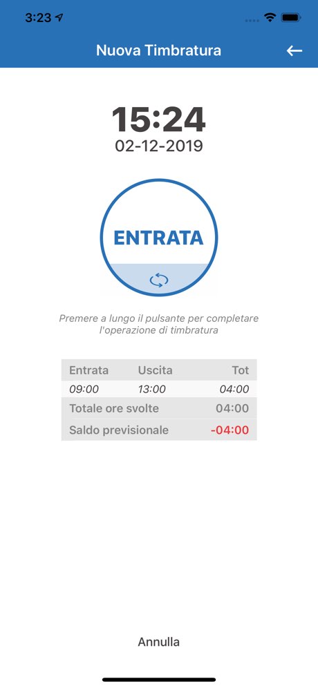 Schermata di Seac Paghe Web (iOS)