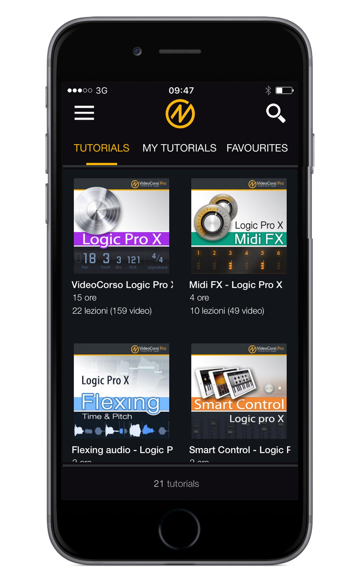 Schermata di VideoCorsi Pro (iOS)